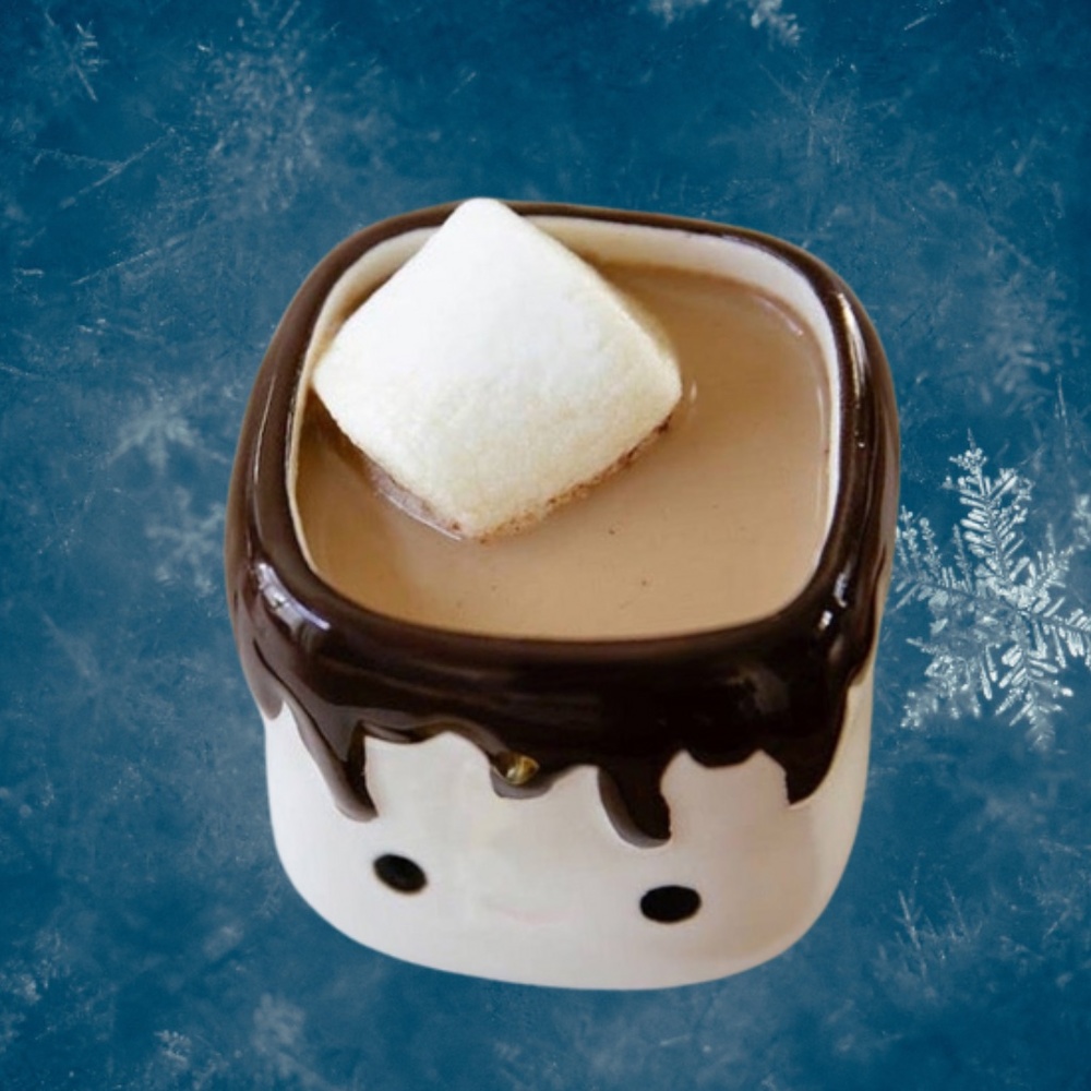 Marshmallow Shaped Hot Chocolate Mugs - Cute Emoji - Picture 3 of 4